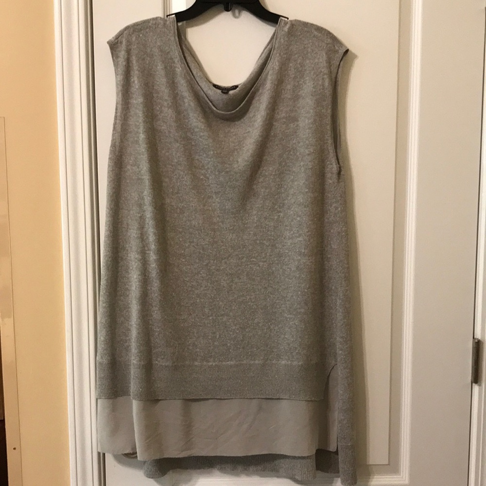 Eileen Fisher Silver Tunic Linen Knit w/ Silk Accent